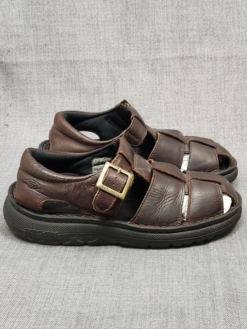 Skechers Fisherman Style Brown Leather Sandals. 10